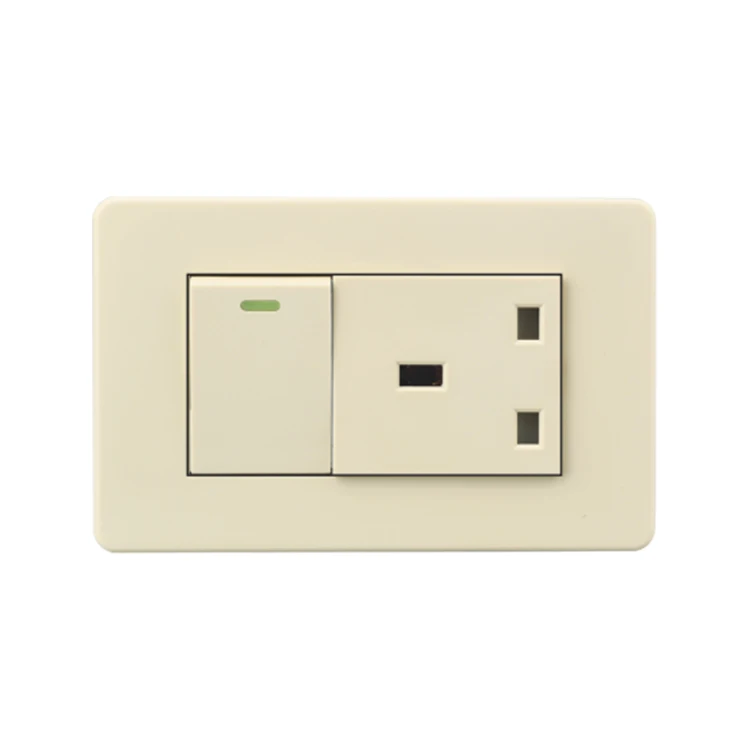 American Style Wall Sockets 20A Multi Beige Socket and Switch With Extra Multi Cover