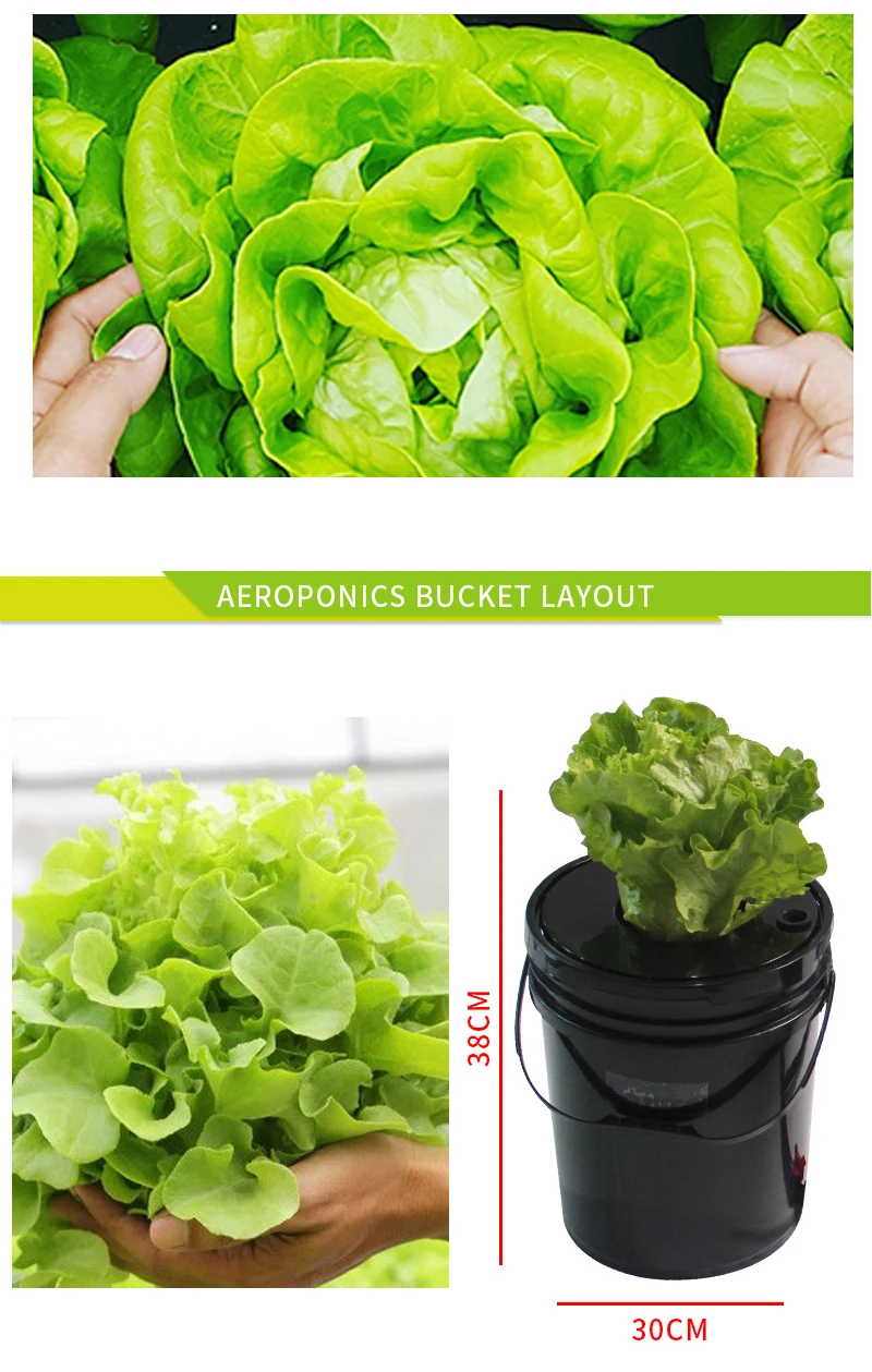 5 Round Bucket Aeroponic System For Home Hydroponics. Aeroponics ...