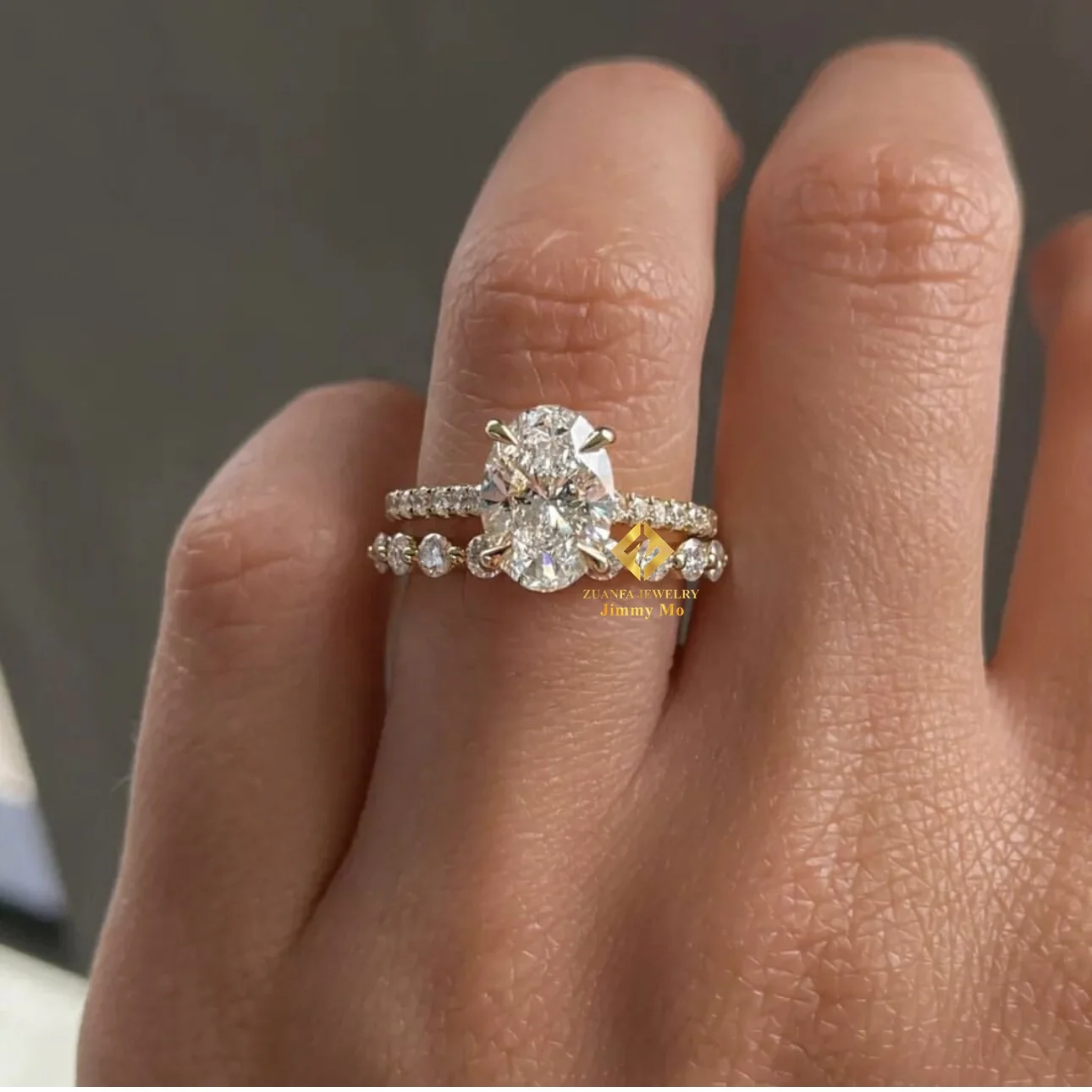 Anello Donna Moissanite Certificato GRA – Argento Sterling 925 Con Placcatura Oro Bianco 18K – Purezza D+ VVS1 – Ideale Per Matrimonio, Fidanzamento O Regalo