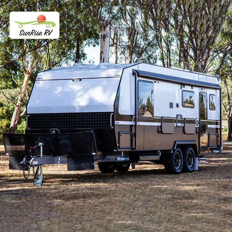 SUNRISE Rv Camper Caravan Australian Standard High Quality Motocross Trailer Overland Trailer 5 Berth Caravan