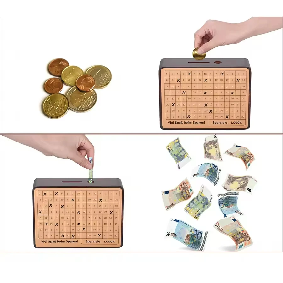 2024 новая бамбуковая Копилка деревянная копилка для денег/деревянные копилки