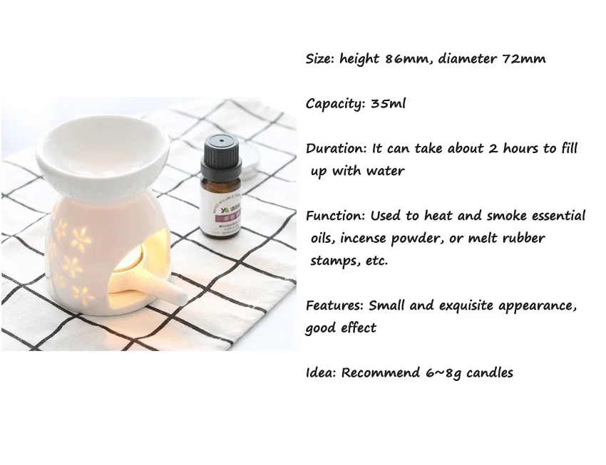 Wholesale Custom Tea Light Candle Holder Wax Melt Ceramic Scented Oil