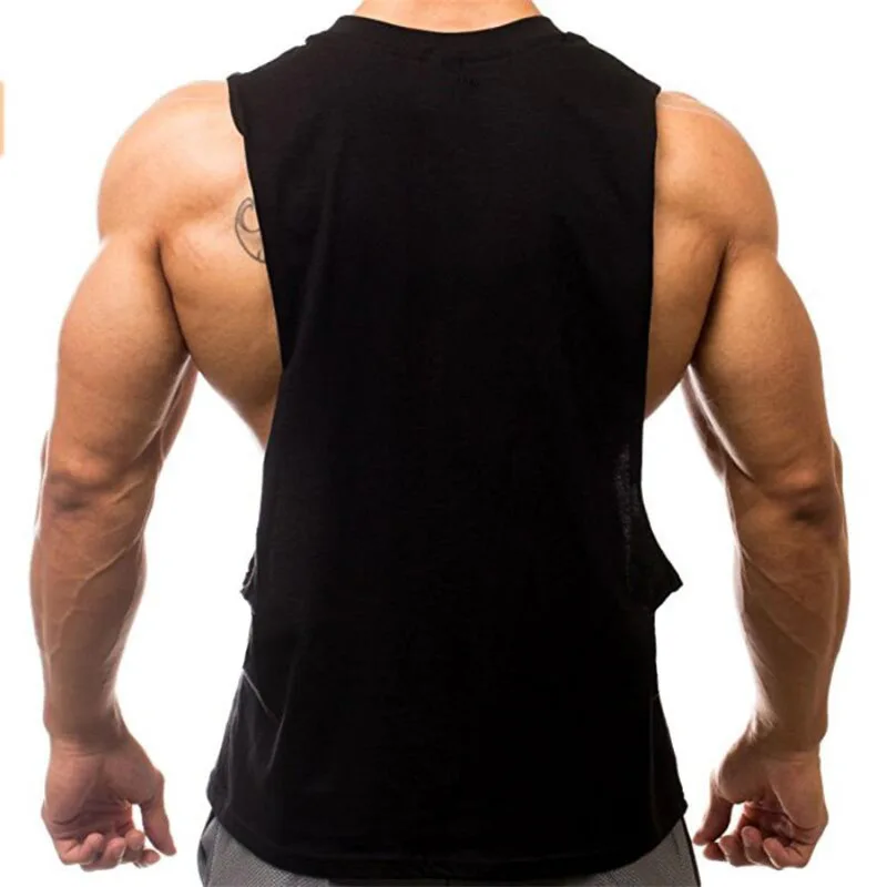 Custom Logo Cotton Plain Mens High Quality Gym Clothing Workout Tank ...
