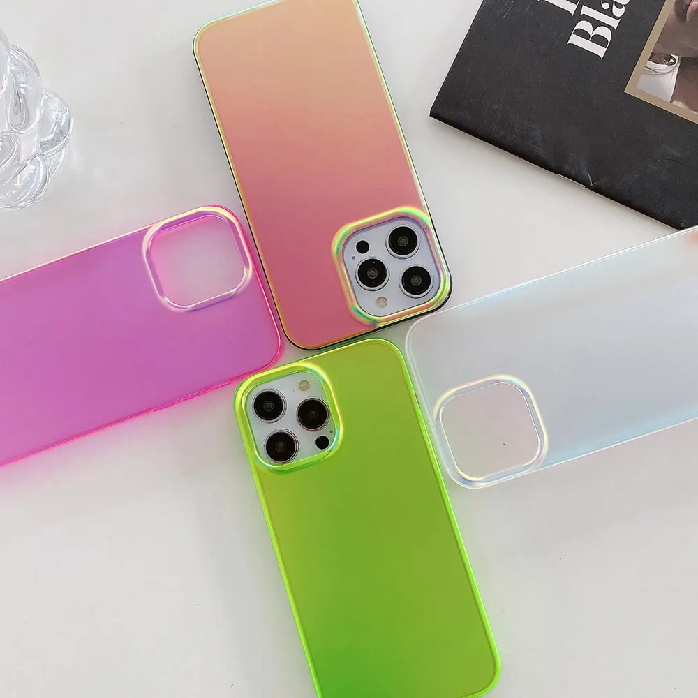 Frosted Phone Case For Iphone 15 14 13 12 11 Xr Xs Max Pro Plus Tpu Pc Colourful Covers Fluorescent Luxury Cell Sjk402 Laudtec factory