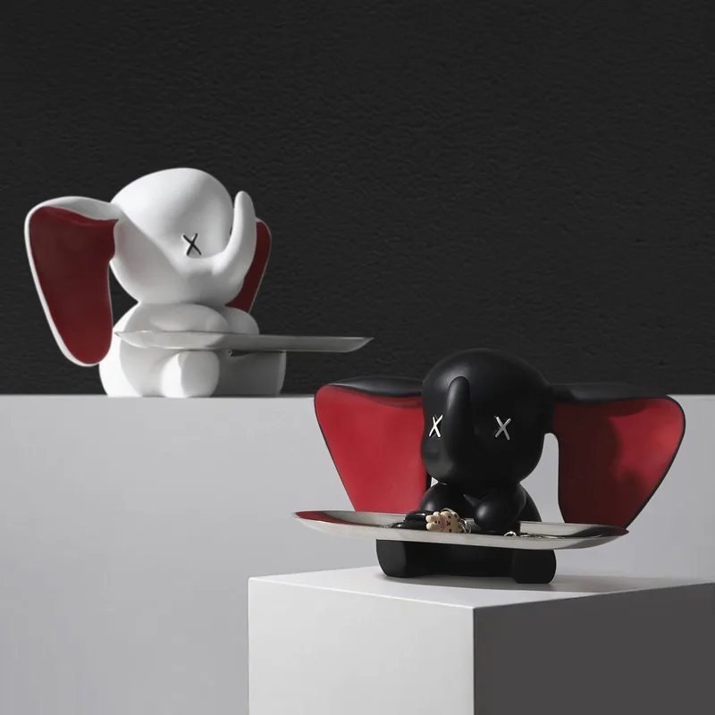 Лидер продаж 2023 Креативные украшения из смолы для хранения ключей в гостиной Дамбо