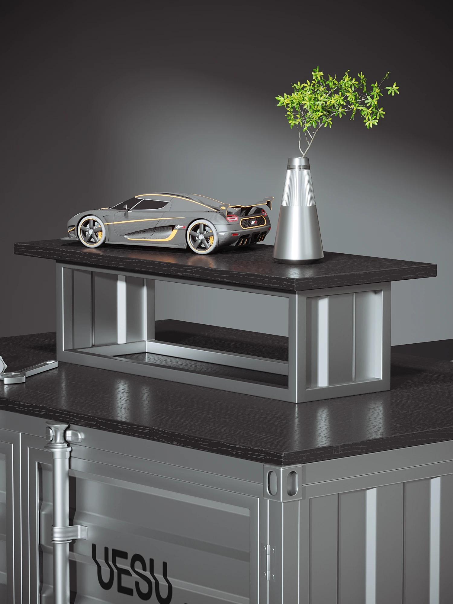 Metal Container Table Premium Quality Industrial Worktable Metal Container Design for ...