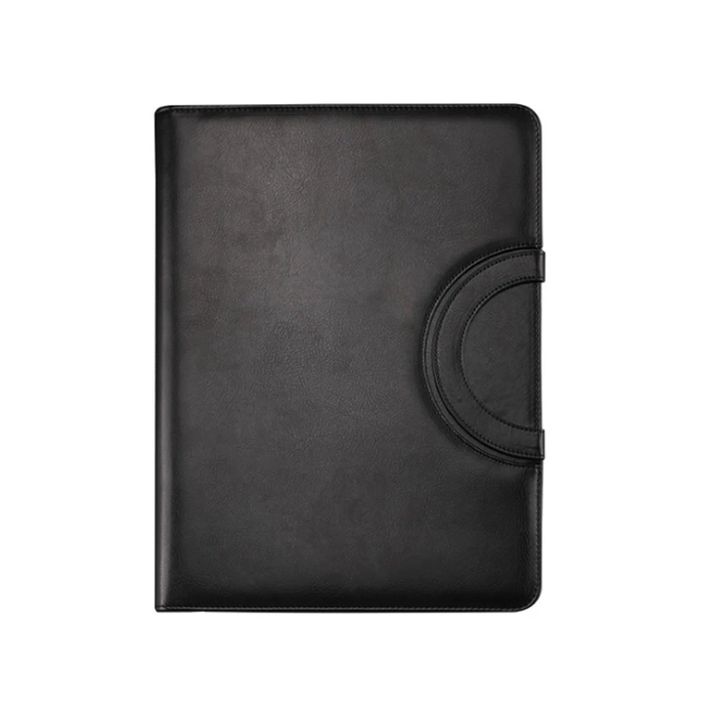 Modernqiu Unisex High Quality A4 Size PU Leather Portfolio File Folder Customized Logo Style Time