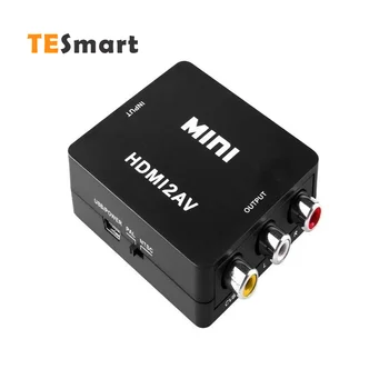 TESmart Audio Video High Quality Mini HDTV Composite 1080P 3 RCA CVBS Adapter hdmi2av converter av to hdmi
