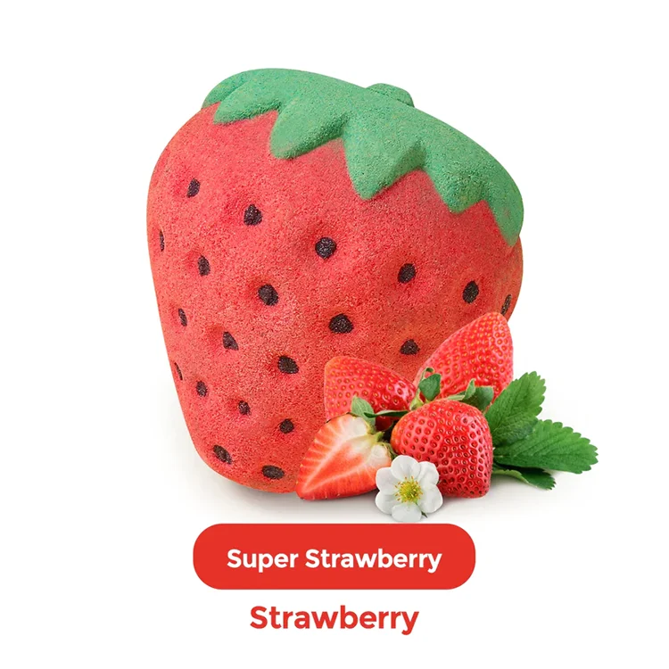 Super Strawberry Kids Bath Salt Ball Packaging Bath Bombs Powder Gift