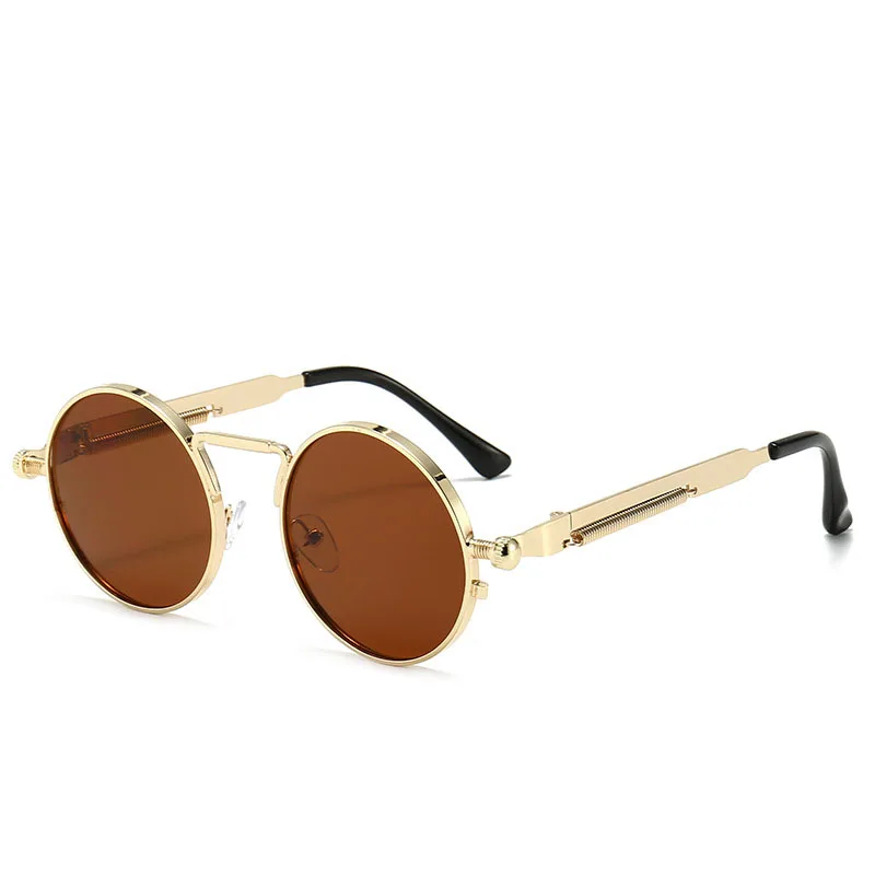 thumbnail image 2 of Emblem Eyewear Retro Round Sunglasses For Men & Women – Vintage Mirror Lens With UV400 (50mm, Gradient/Mirrored) 2 of 5