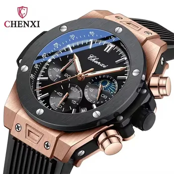 CHENXI Top Brand Luxury Watches for Mens Creative Fashion Luminous Dial with Chronograph Clock Male Casual Wristwatches Gift 939