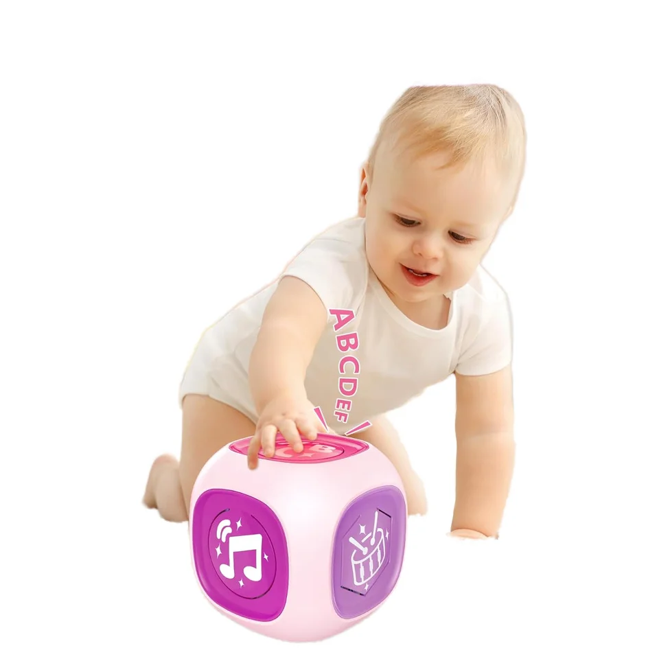 Magic Cube Music Toy for Baby and Toddler Includes 5 Instrument Sounds 8 Mozart Songs and Lights