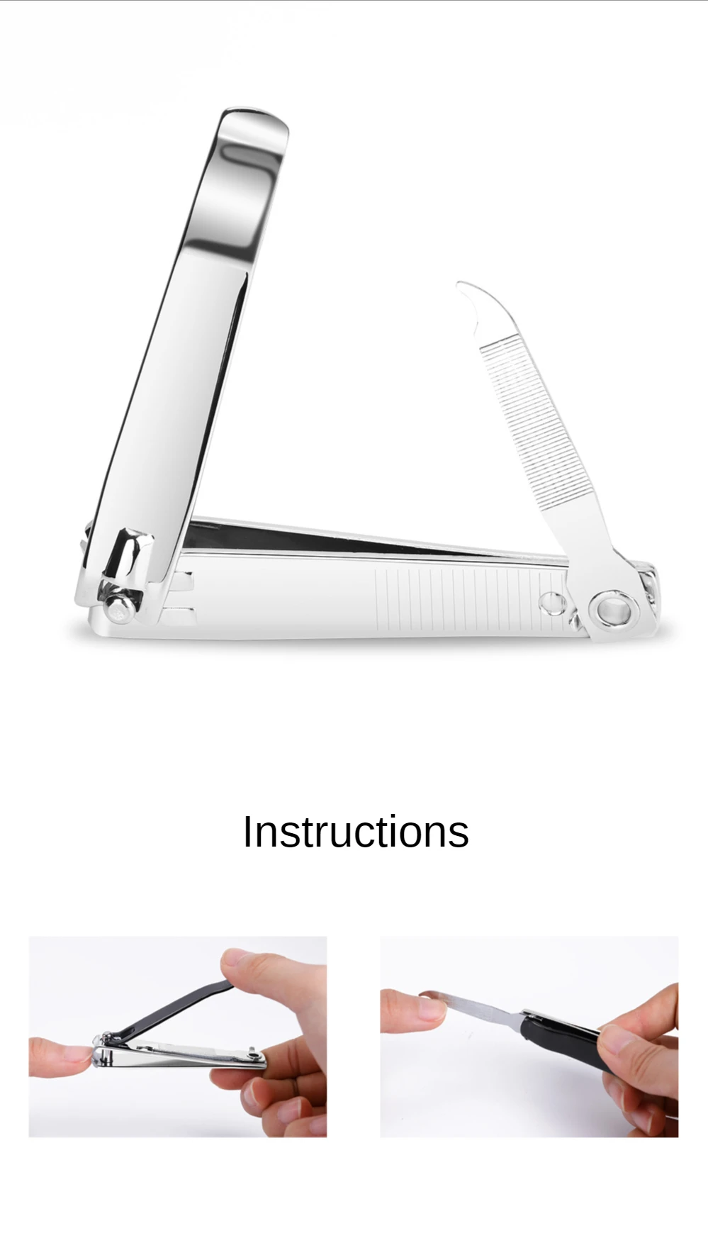product factory price wholesale stainless steel nail clippers manicure tool nail cutter-6
