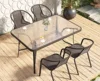 Tavolo lungo assemblato 120 cm + 4 sedie