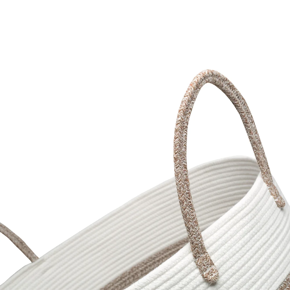 Корзина для хранения хлопковой веревки ежедневного корзина грязного белья детская ткань зонтик книги рубашки товары