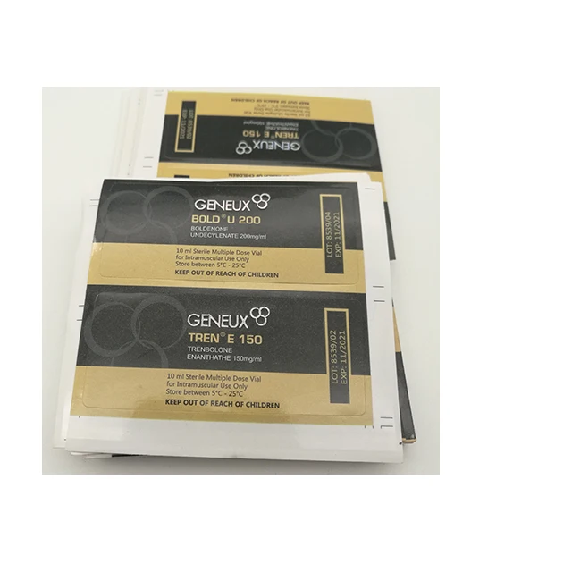 Пользовательские золото фольга горячего тиснения этикетки клей стикер флакон пустой упаковки