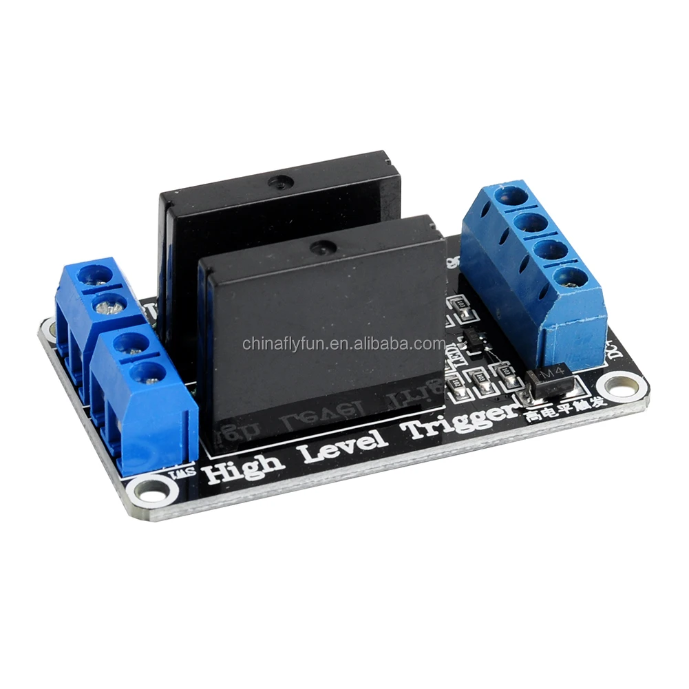 Relay DC 1-Channel 250VAC 2A Output Solid State Relay High Level Trigger Relay Module with Fuse 5V