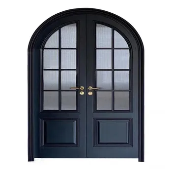 Evereco China exports green environmental protection black wood glass door for kitchen bathroom