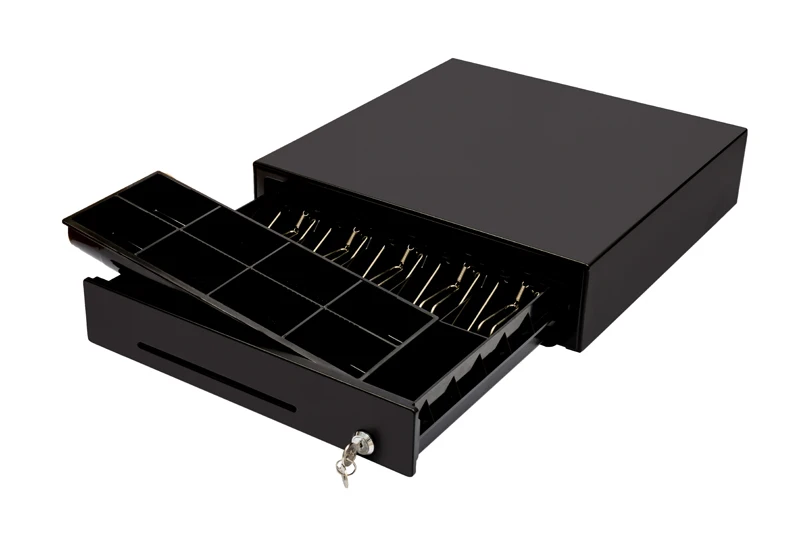 POS Cash Register Drawer Lock Box Safe Rj11 410 with 5 Bill 8coin with Printer and Scanner for Supermarket