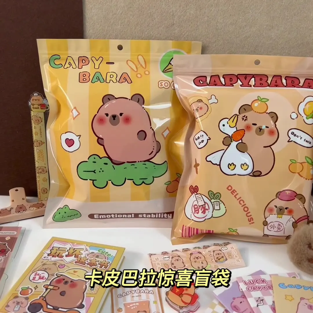 文房具 まとめ売り！☆    バラ売り可 カピバラクリエイティブランダム8-10ピース文具セットブラインド