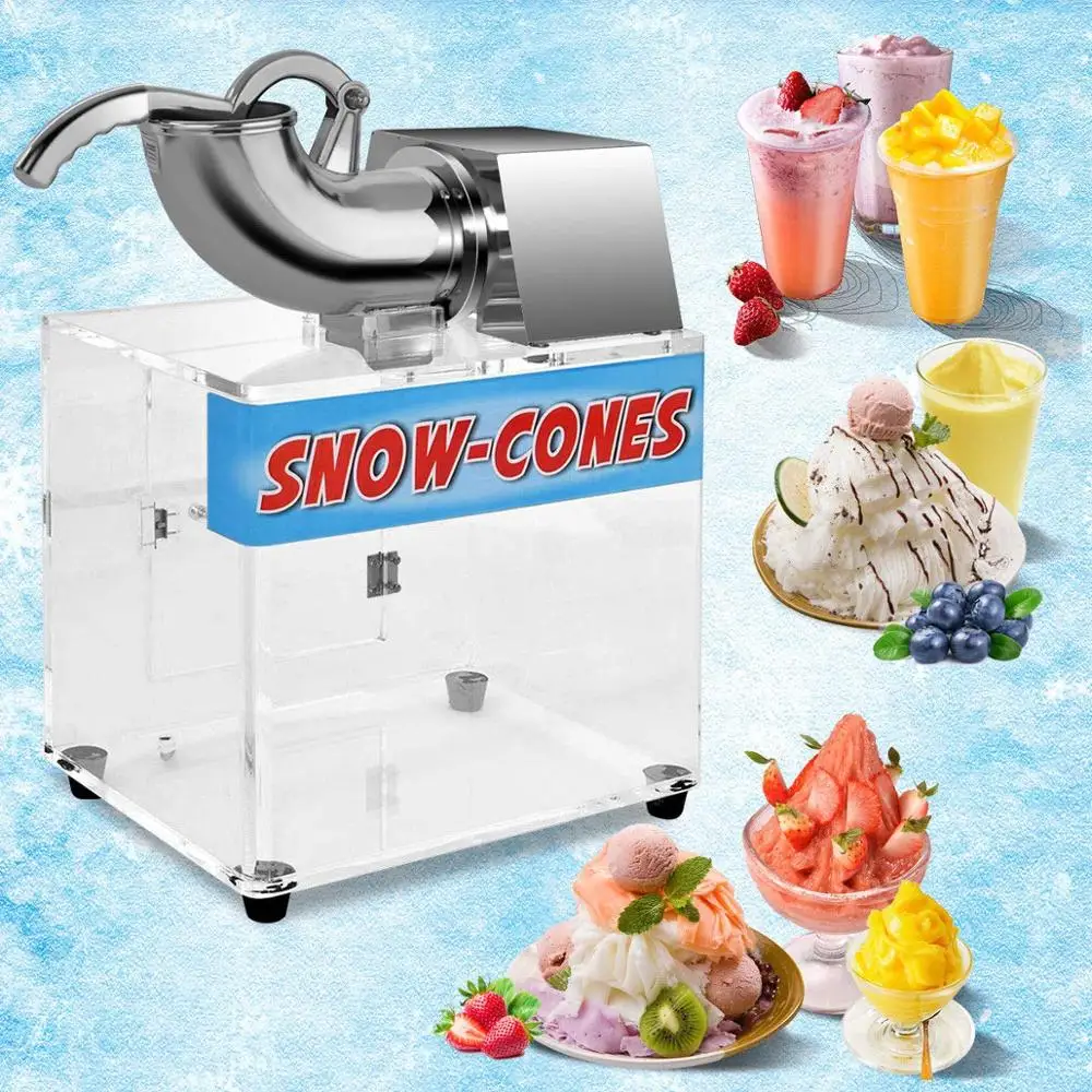 Shaved Crusher Machine Ice Shaver Electric Snow Cone  Ice Commercial Block Ice Crusher Shaver Maker For Restaurant