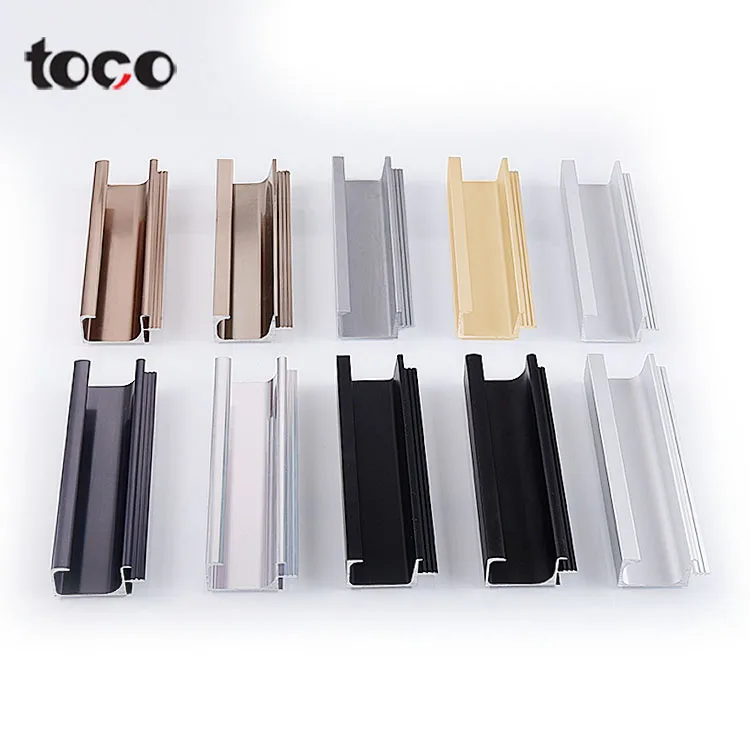 Toco Golden Profiles Kitchens Hidden Drawer Cupboard Metal Gold Kitchen Cabinet Handles