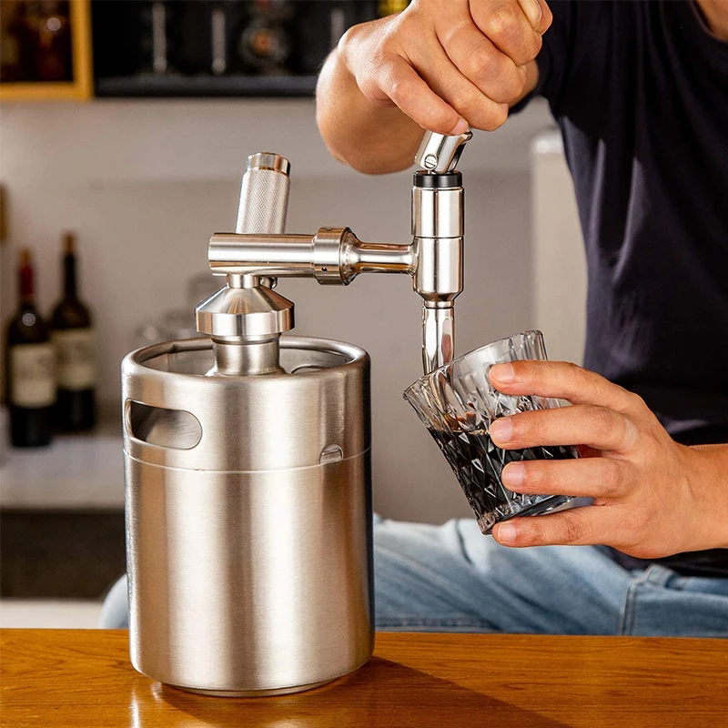 Nitro Cold Brew Coffee Maker Machine 64 Oz Stainless Nitrogen Infuser Coffee Keg 