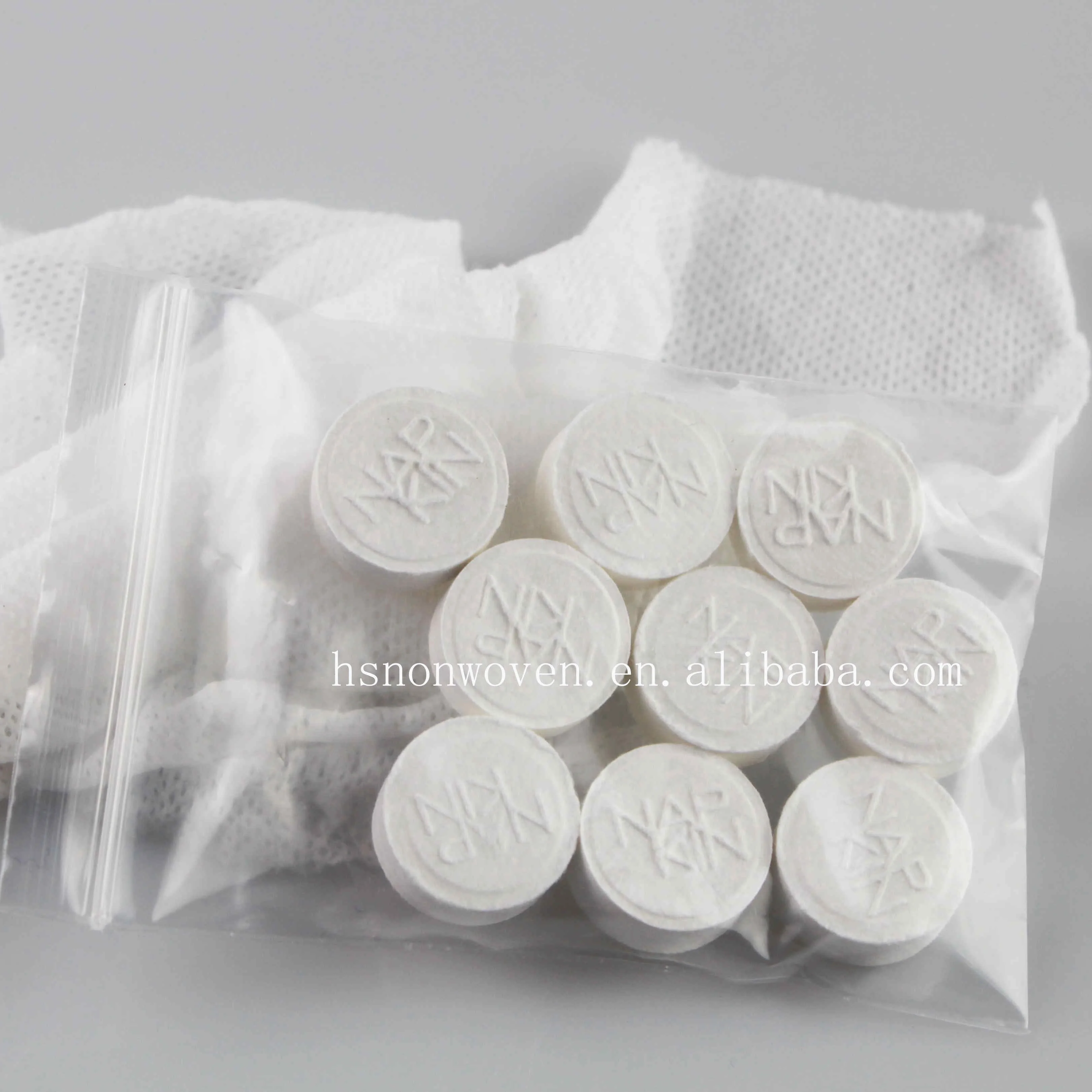 미니 코인 매직 티슈 일회용 압축 물티슈/압축 손 물티슈