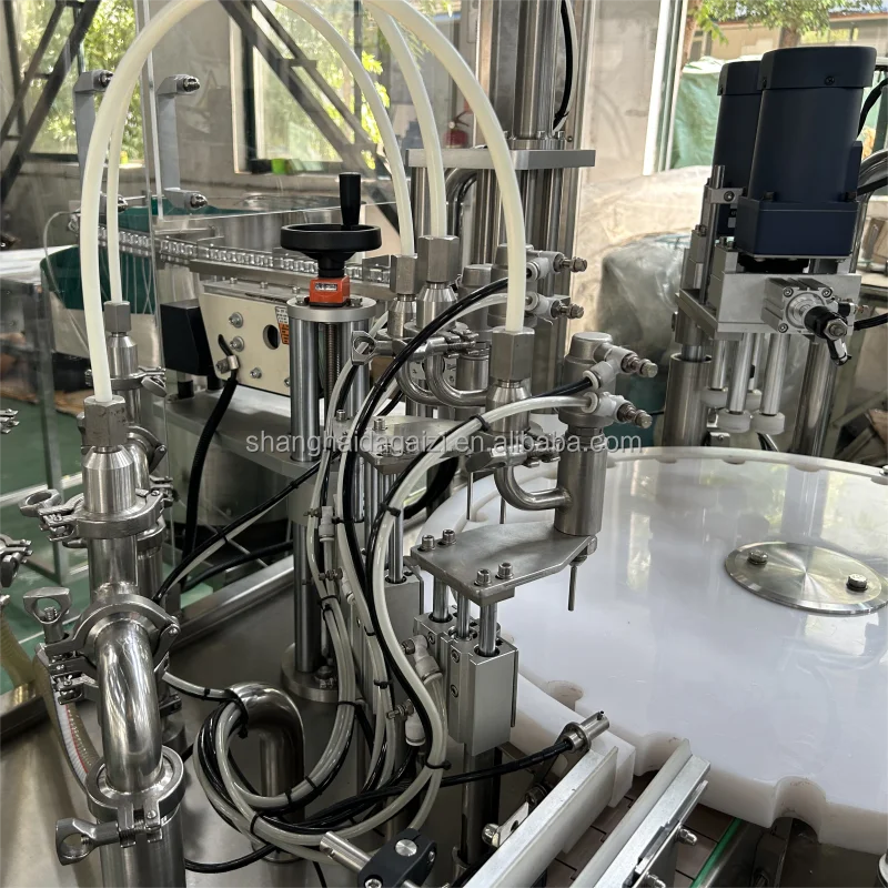 Full Automatic Bottle Filling and Capping Machine for Auto Perfume Fragrance Spray Liquid Oil Cosmetic Bottling Line