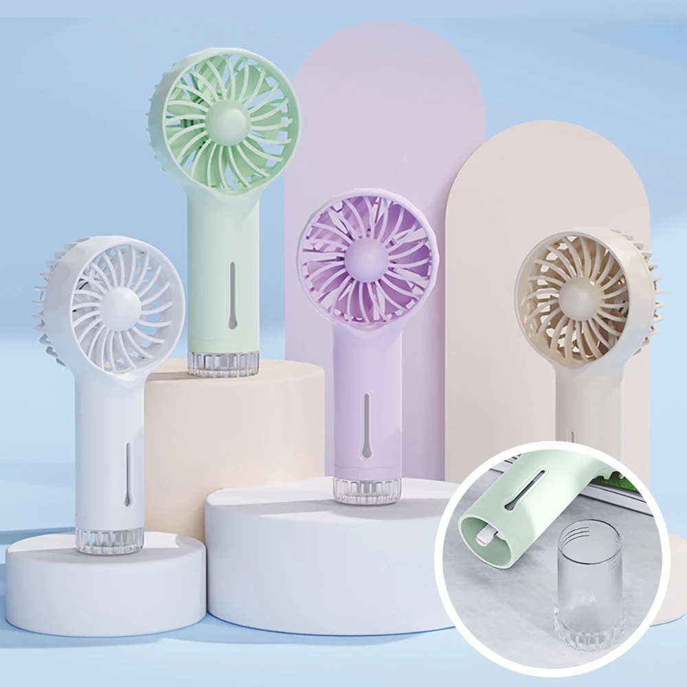 OEM Mini Handhold Cooling Fan Cute Mist Water Spray Rechargeable Electric Battery Humidifier Fan Car Household Mini Ventilador