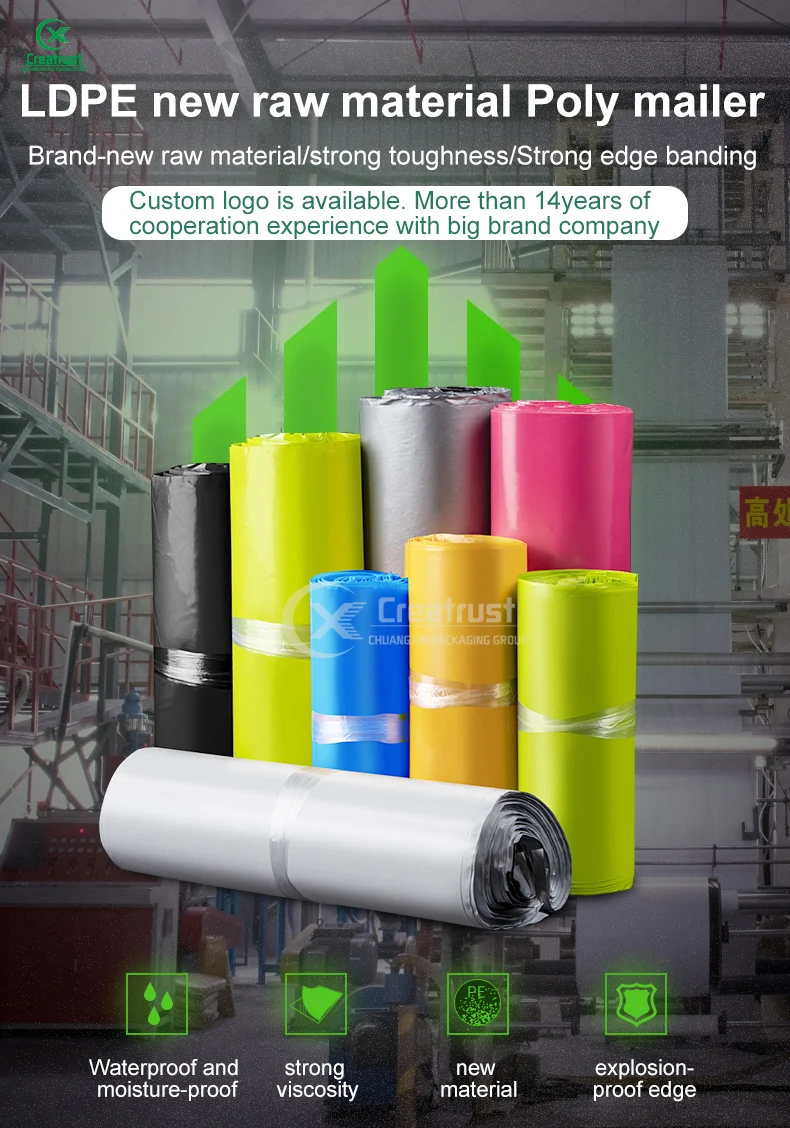 Szcx Custom Logo Polymailer Printed Poly Packing Poli Mailers Bag Polly