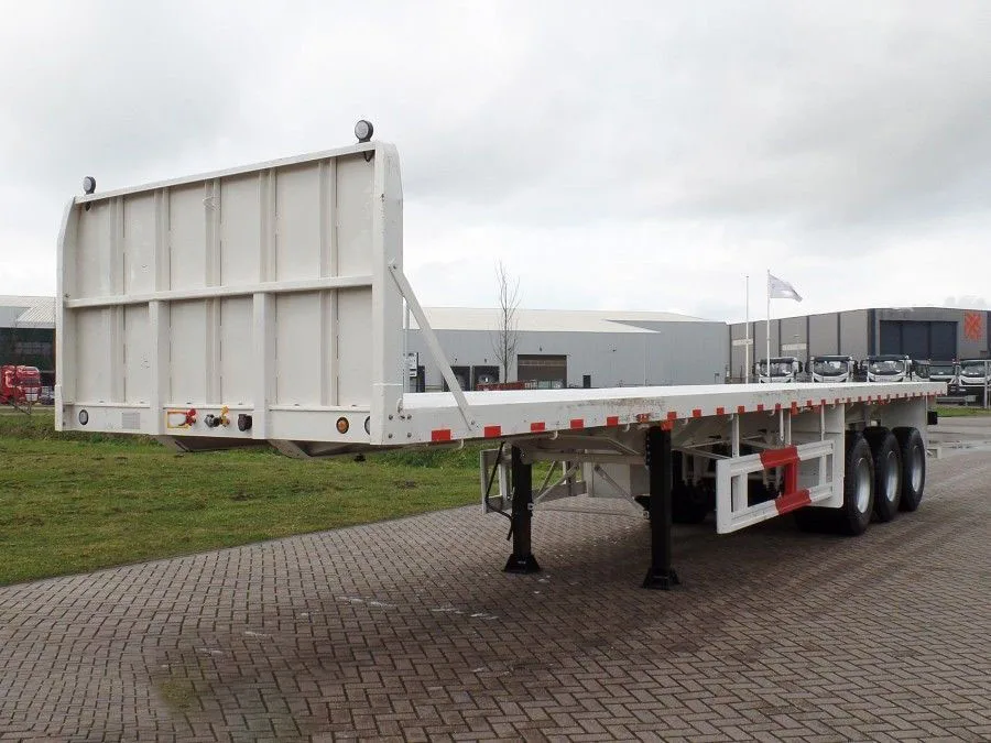 Китай тяжелый автомобиль Howo Новый 50ton бортовой полуприцеп 3 оси прицеп с безбортовой платформой