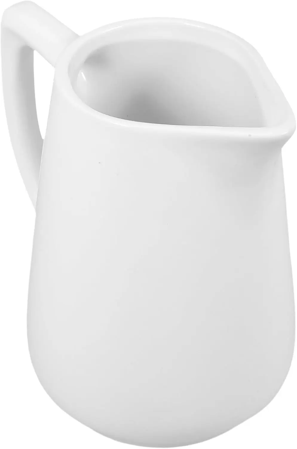 White milk jug with handle, ceramic milk jug for coffee cream salad, maple syrup dispenser, factory direct sales