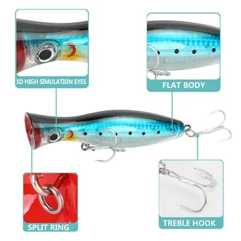 CHEERY Custom Wholesale ABS Plastic 120mm Top Water Saltwater Fishing Bait Popper Lure – Popper – view 3