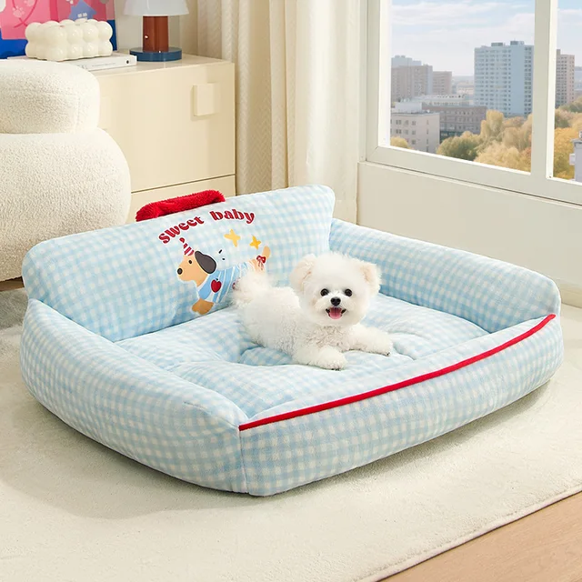 Washable Fur Plush Dog Bed Ins Popular Style Pet Dog Mat