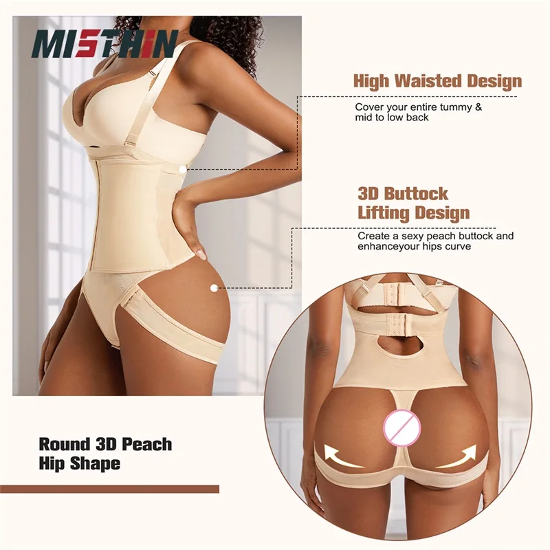 Na mga Babae Tummy Control Panties Shaper Balikat Strap Trainer Butt Lift Pull Katawan Corset Shaping Underwear Waist Trainer Shapewear