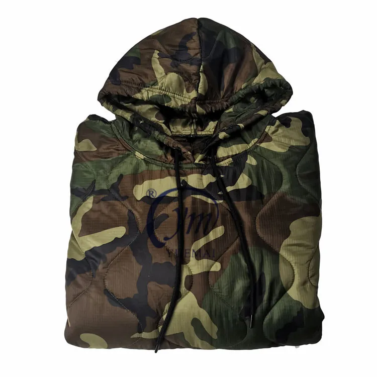 Customized Nylon Marine Lightweight Waterproof Marpat Woodland Woobie  Hoodie Jacket Pull Over