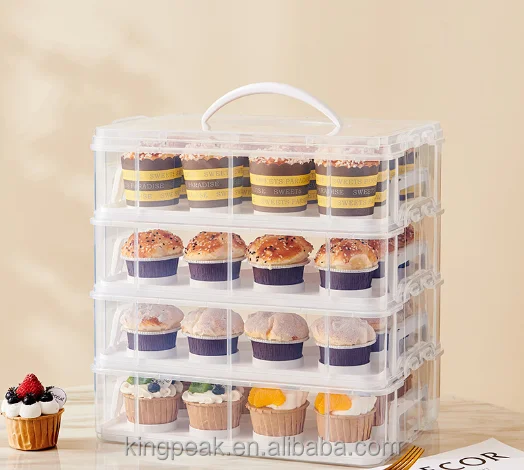 Cupcake Holder Store Up To 36 Cupcakes Or 3 Large Cakes Stacking ...