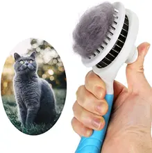 Wholesale Multifunctional Pet Hair Tick Remover One Key Self-Cleaning Cat Grooming Brush Dog Massage Shedding Remover