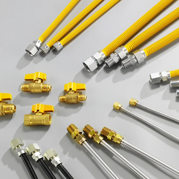 33. Extensible 1/2  3/4 SUS304 316 Ss Corrugated Yellow Stainless Steel  Tube Water Heater Flexible Gas Hose Corrugated