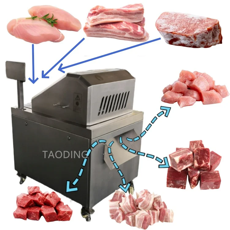Karachi frozen Beef Meat Cube Cutter Machine meat Dicer Machine Meat