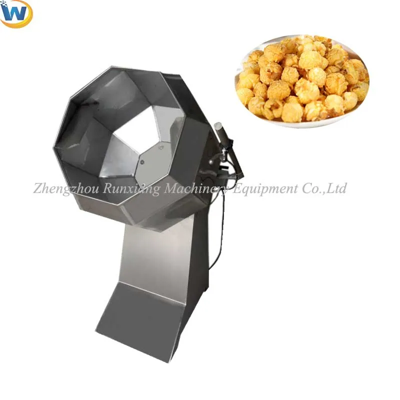 Coated Snacks Machine New Style Automatic Chips Snack Seasoning Machine Bean Seasoning ...