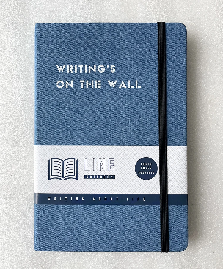 A4 A5 Customizable logo Printing Notebook Cloth Fabric Linen Denim Hardcover Journal Notebook