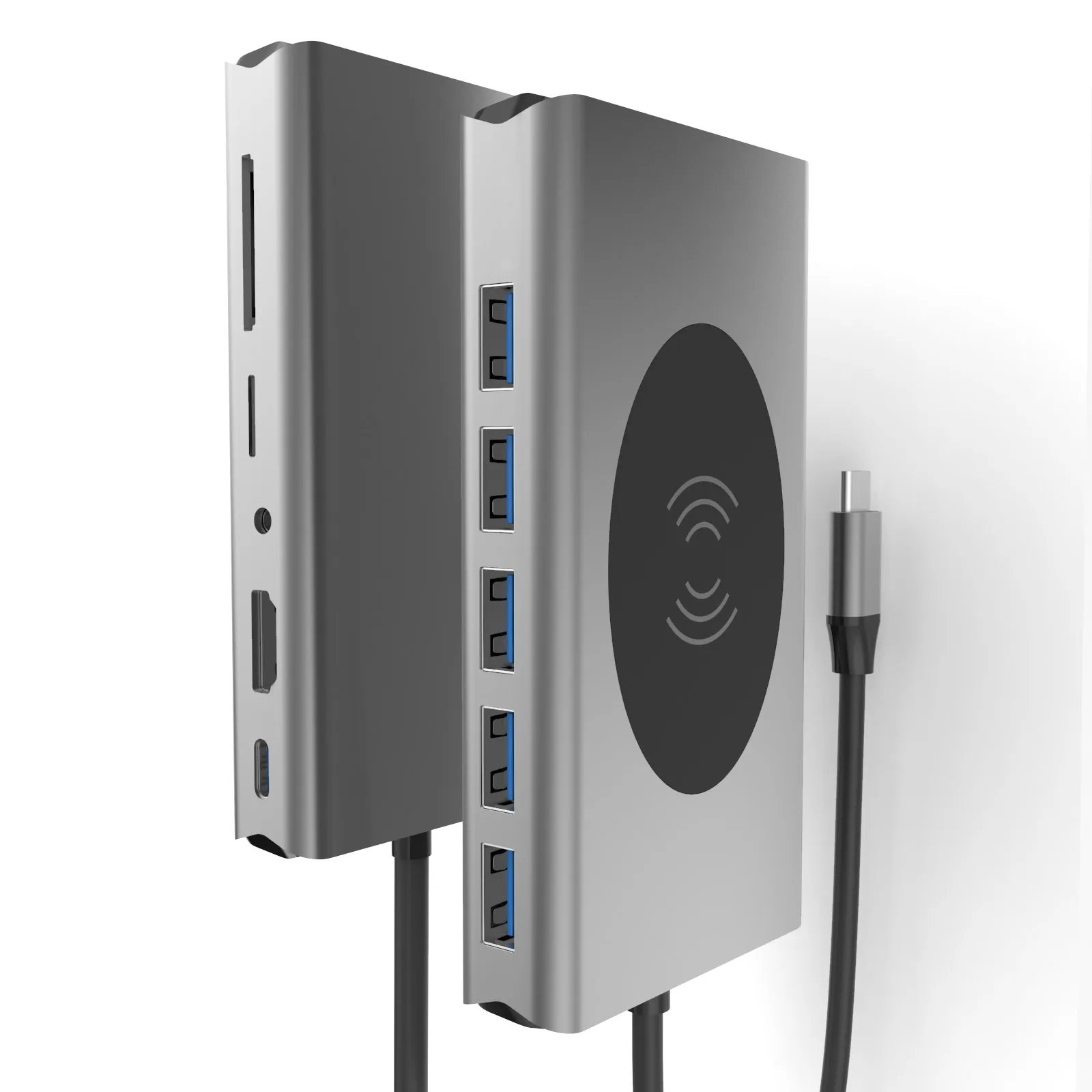 Usb-концентратор BASIX 13 в 1, беспроводное зарядное устройство, портативный концентратор типа c, разные порты rj45, для macbook pro и ноутбуков с windows