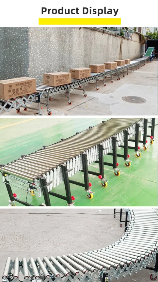 conveyor system Flexible Gravity Skate Wheel Extendable Conveyor roller conveying for Efficient Package Handling