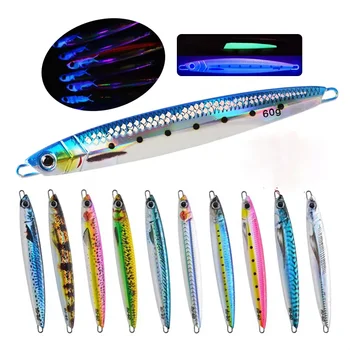 3D UV Printed Luminous 40g/60g/80g/100g Simulate Fish Metal Jig Lure Artificial Bait Slow Fall Pitch Jigging Fishing Jig Lure – Metal Jig – view 2