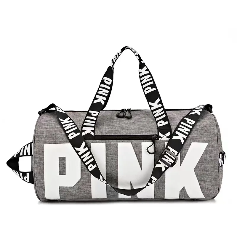 Pink Duffle Gym Foldable Travel Bag Large Capacity Waterproof Custom ...