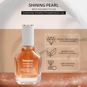 Natural Organic Dry Shiny Particles Glow Body Oil Golden Bronze Tan Glow Shimmer Oil for Shimmer Body Oil BRONZE