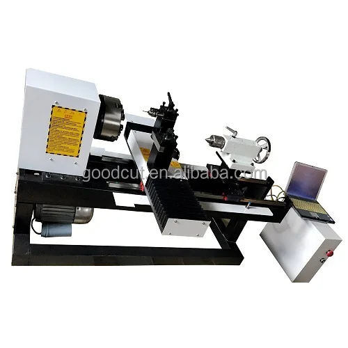 CNC Wood Lathe Machine Turning  for Wood Processing Conical Arc Spherical Complex Shaped Revolving Body