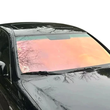 Red Chameleon Tint Car Window Film VLT75% Nano Ceramic Windshield Solar Colored Sunset Chameleon Film For Car Body